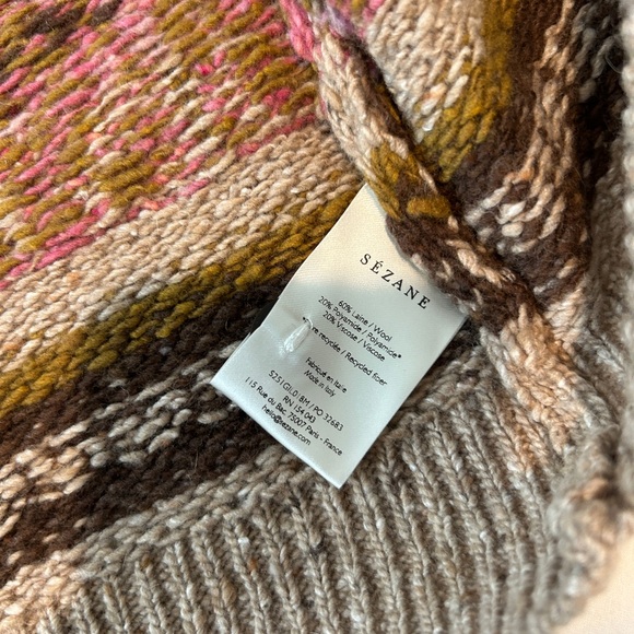 Sezane Multicolor Patterned Cardigan - Picture 5 of 6